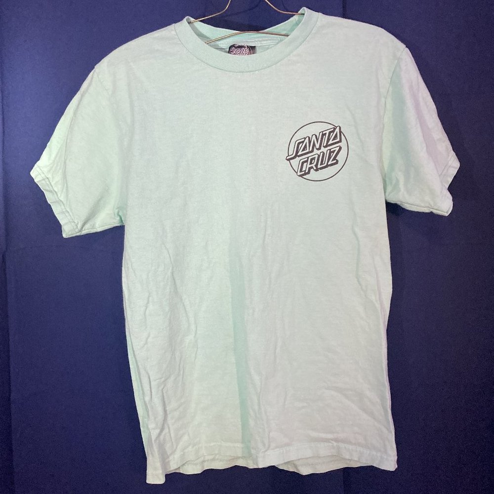 Santa Cruz Light Teal Blue T-shirt Size Small